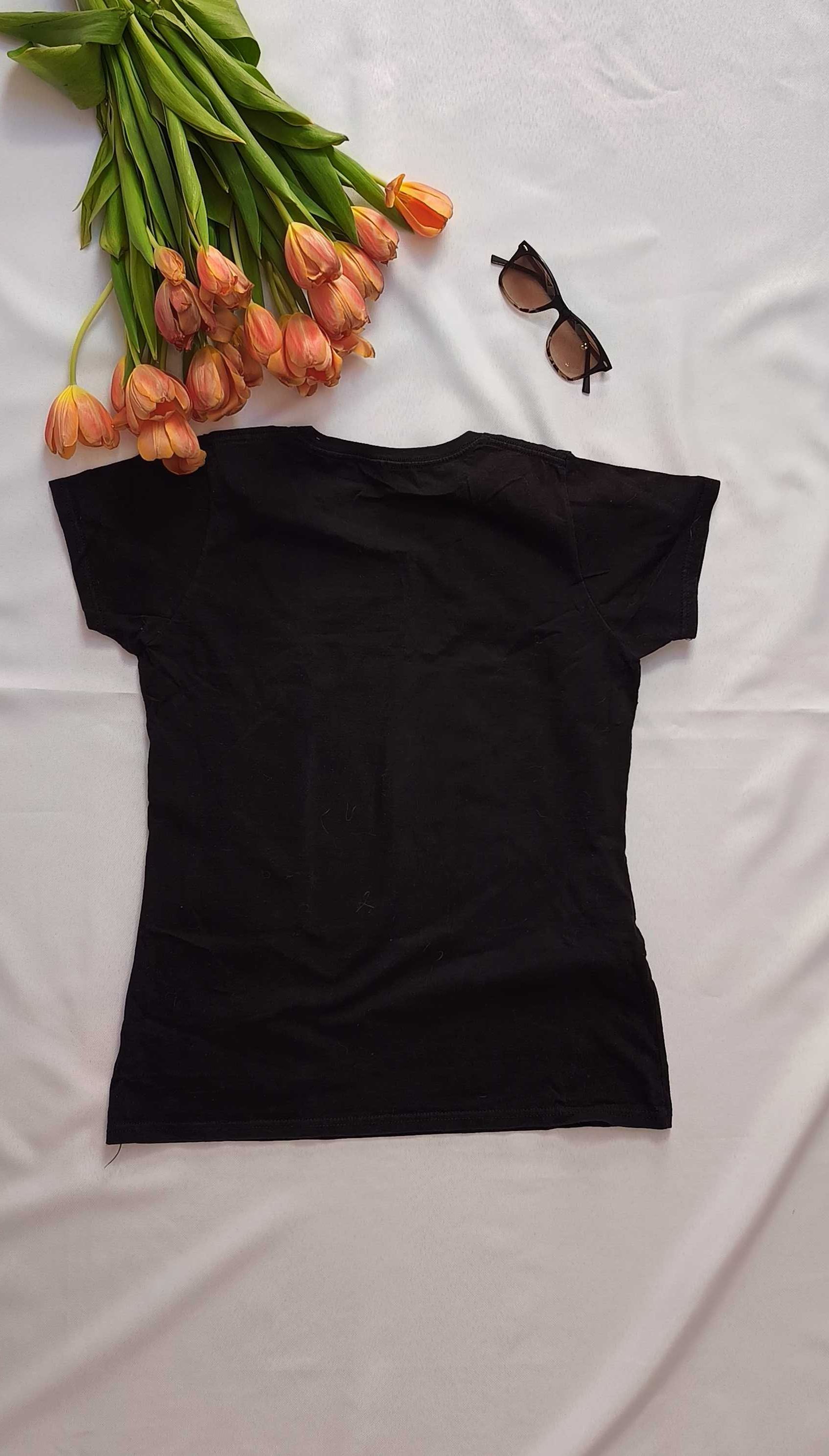 Tshirt t-shirt damski bluzka z krótkim rękawem 36 S czarny Marvel