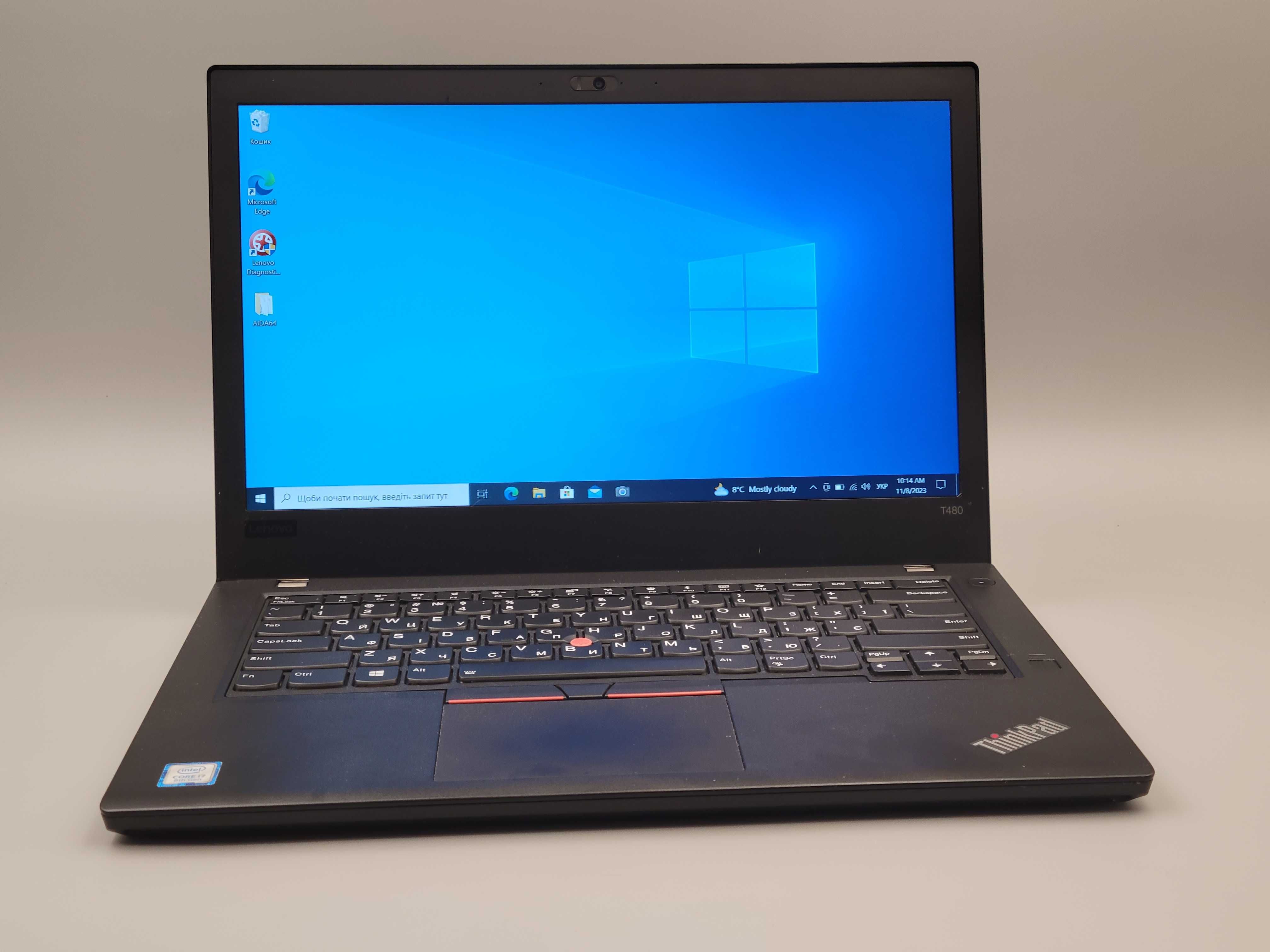 Lenovo ThinkPad T480 14" [i7-8550U, 16GB RAM, SSD256 GB Nvme, Win10]