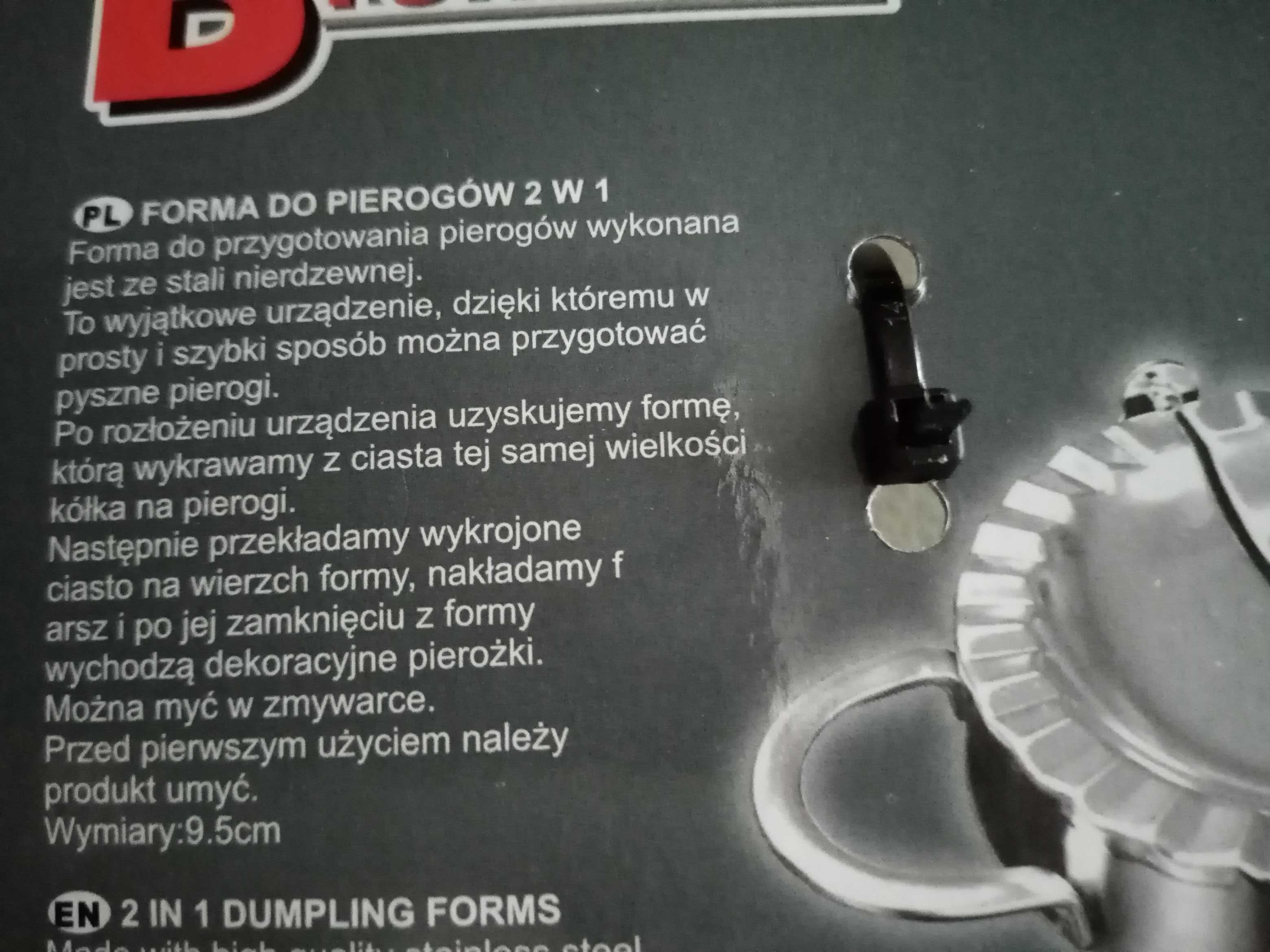 Foremka do lepienia pierogów 9,5 cm. Brunbeste.