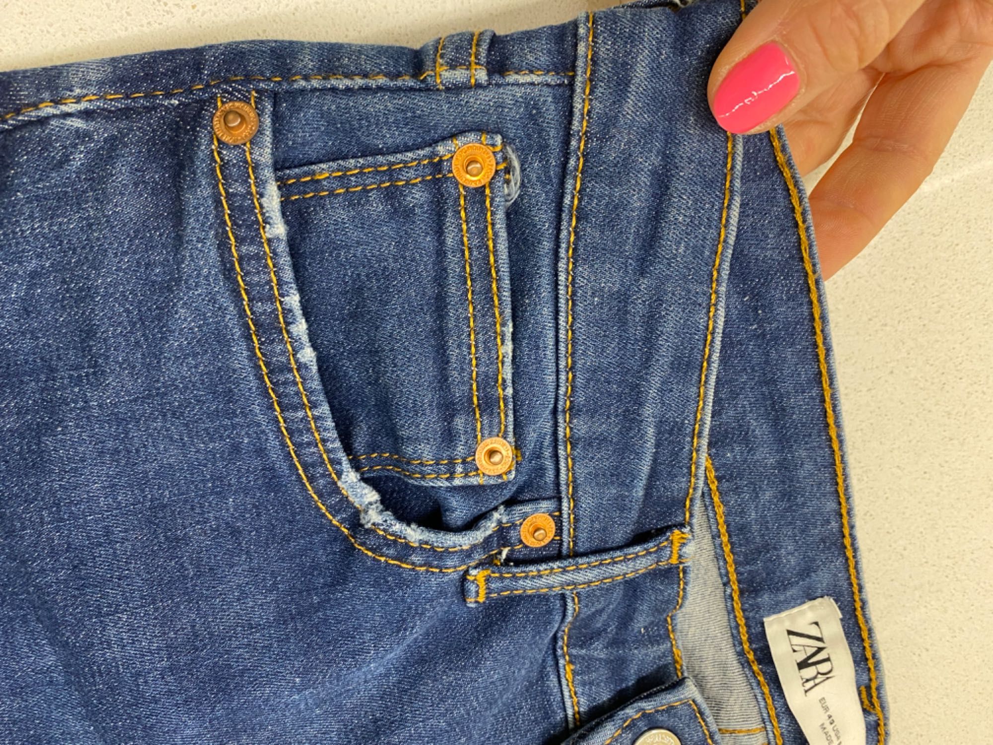 Spodnie jeansowe Zara 38 jak nowe