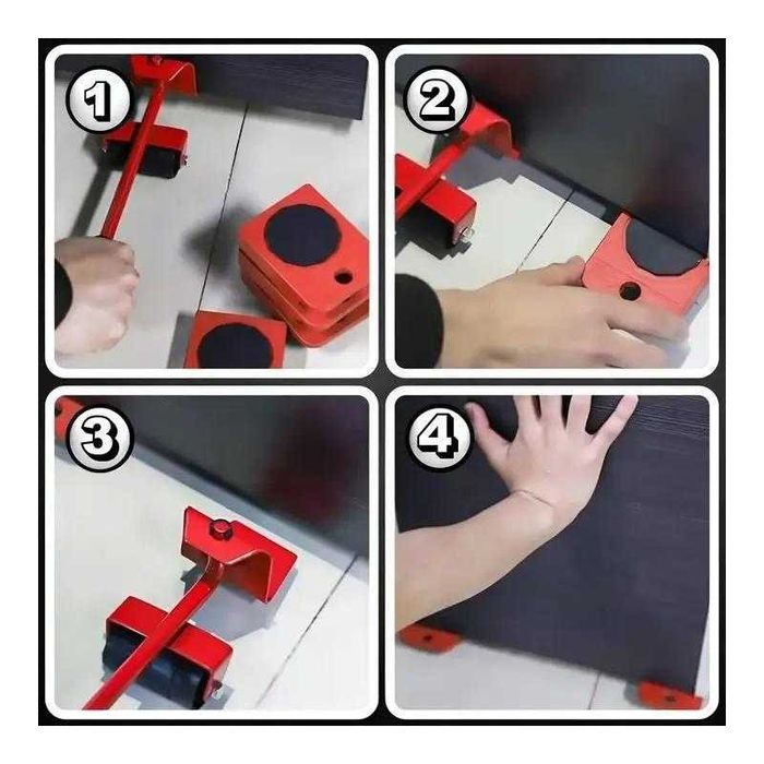 Zestaw do przesuwania mebli i ciężkich sprzętów.