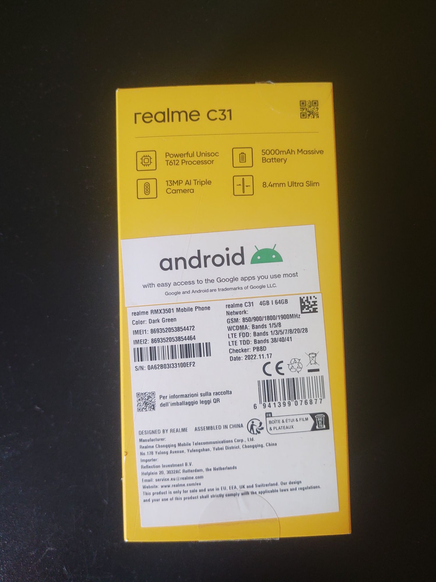 Smartfon REALME C31 4/64GB 6.5"