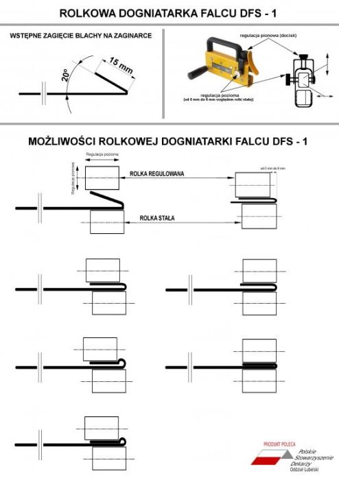 Rolkowa doginarka felcu Sorex DFS-1 zaginarka dogniatarka