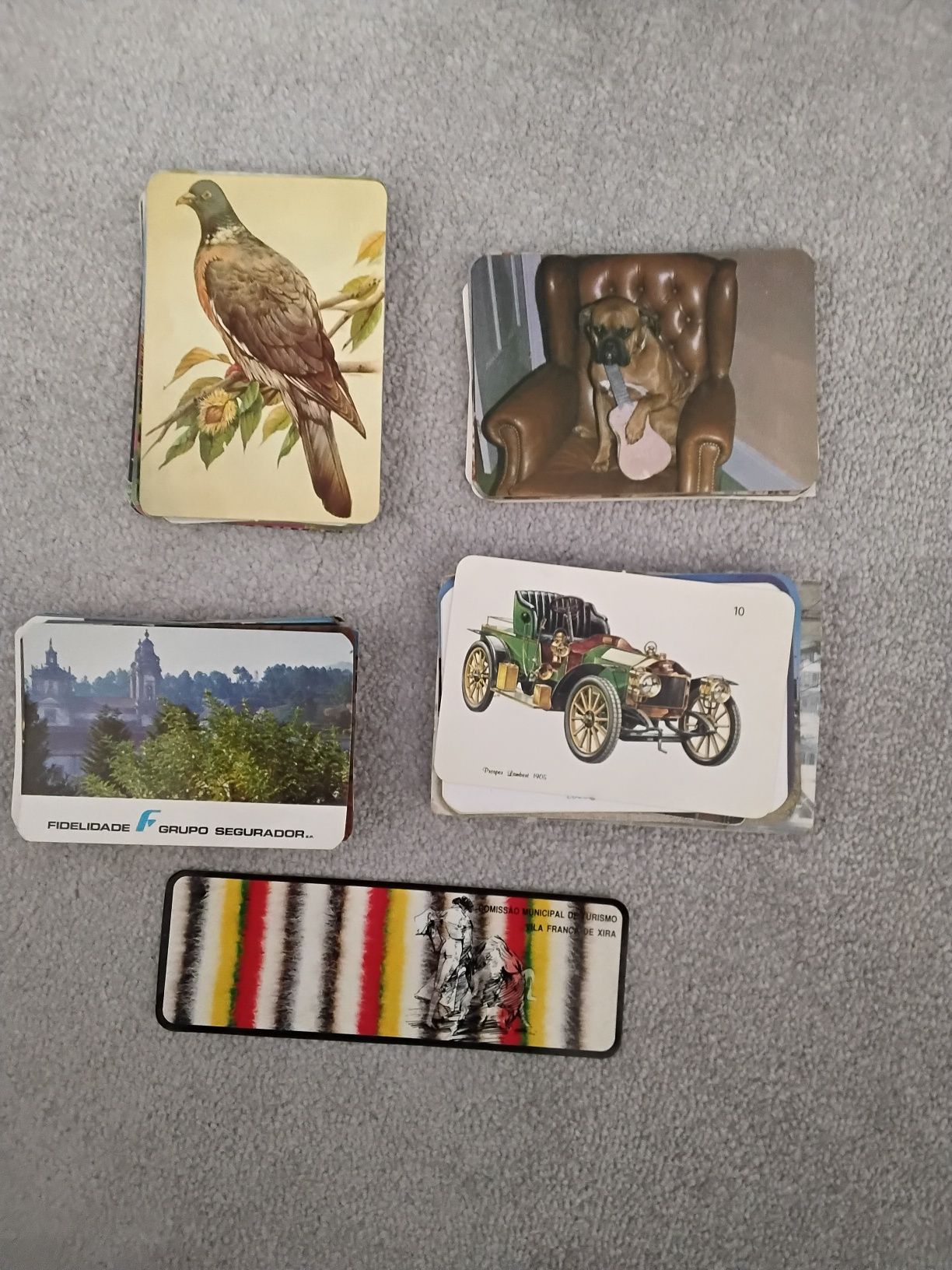 Lote de 140 calendários de bolso antigos – vários temas e anos