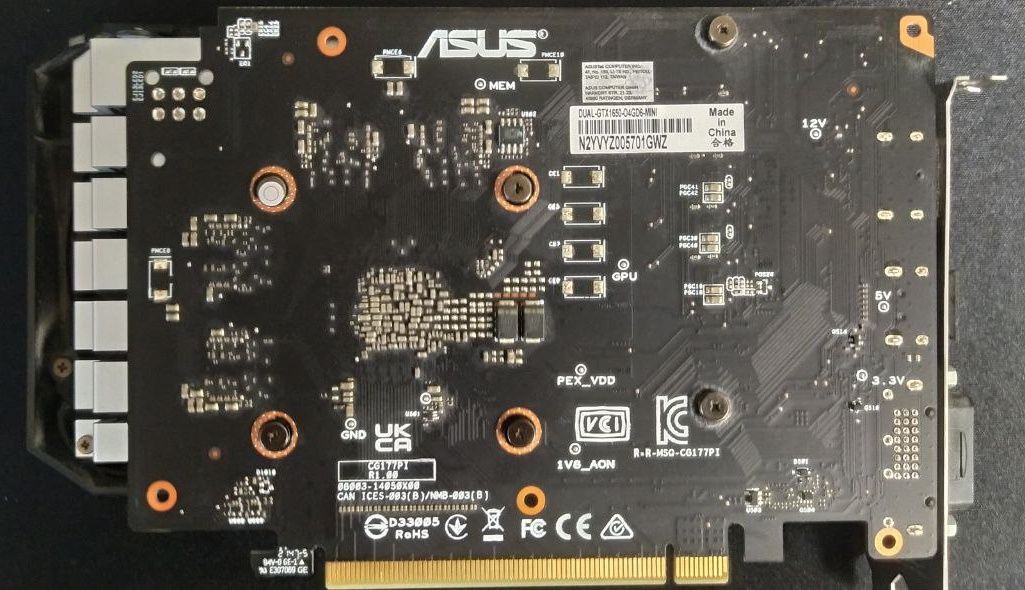 Видеокарта  ASUS GTX1650 4gb gddr6