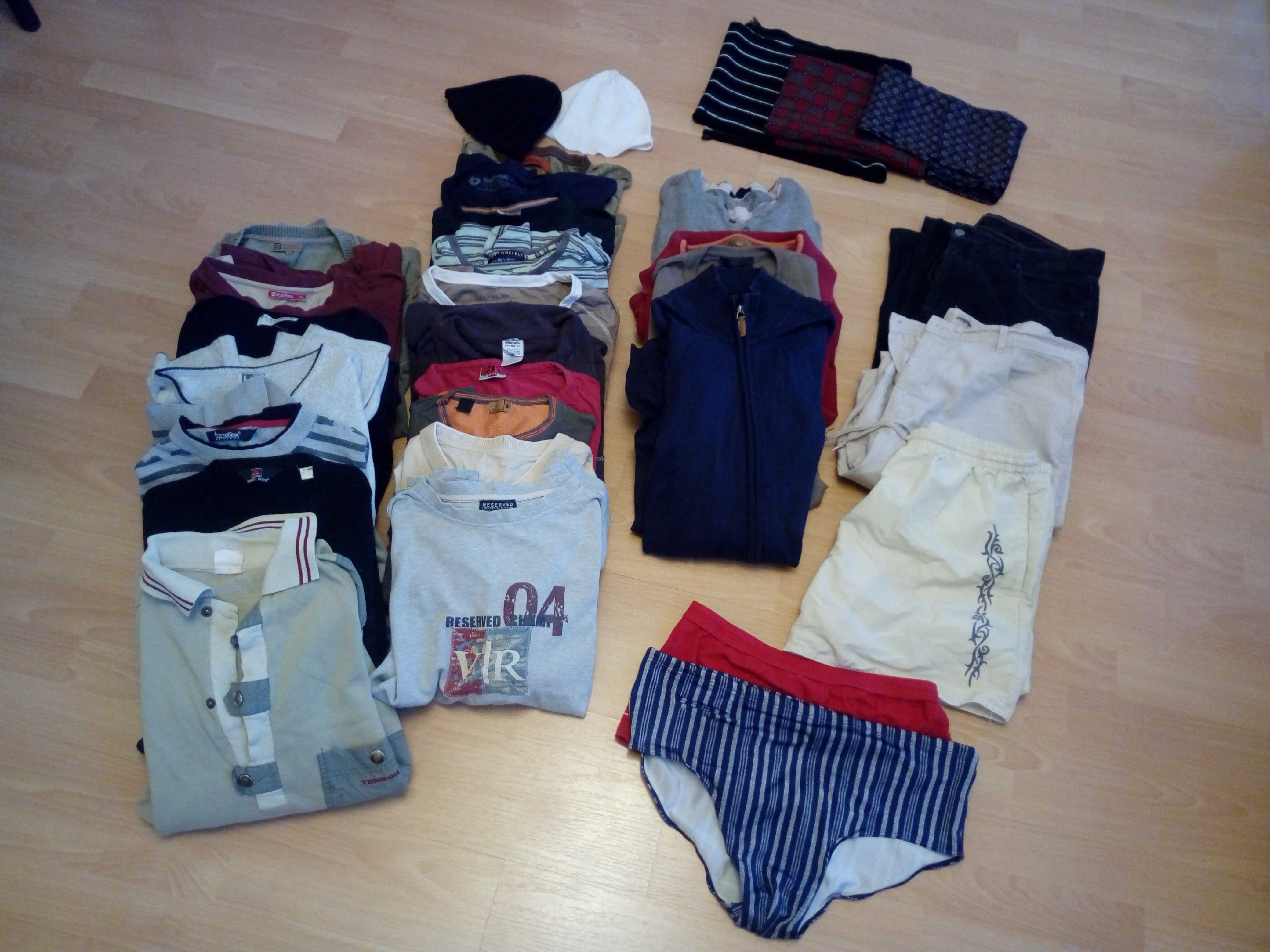zestaw ubrań, paczka ubrań męskich mix, ubrania na wagę, L-XXL