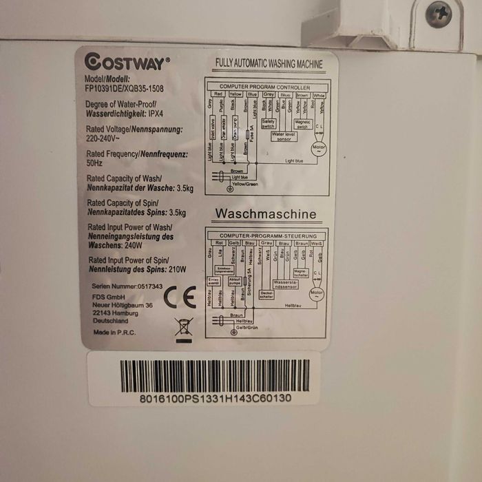 Mini Máquina de Lavar Roupa