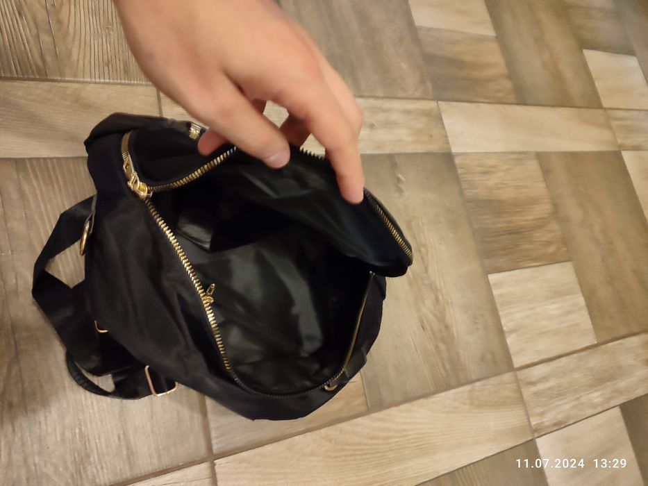 Nowy czarny plecak damski