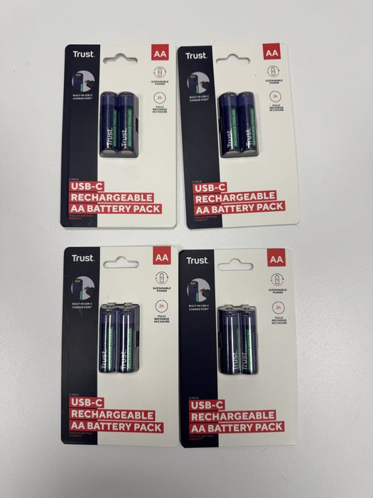 Akumulatory AA Trust USB-C - Nowe, Z Ładowaniem USB-C!