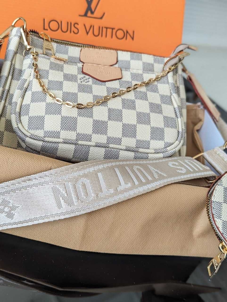 Женская сумка ЛВ /Жіноча сумочка/Сумка через плече/ Louis Vuitton 3в1