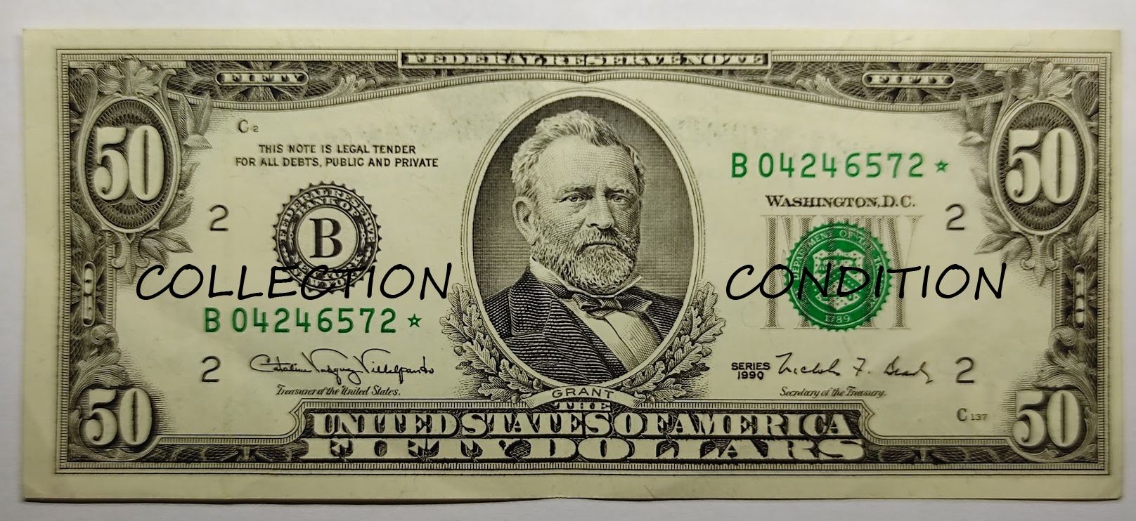50 долларов usd, 1990, звезда