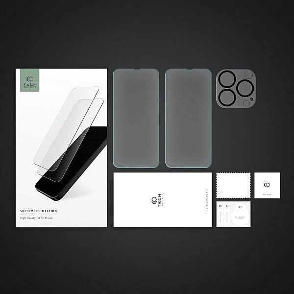 Szkło Hartowane Supreme Zestaw do iPhone 14 Pro Max Clear