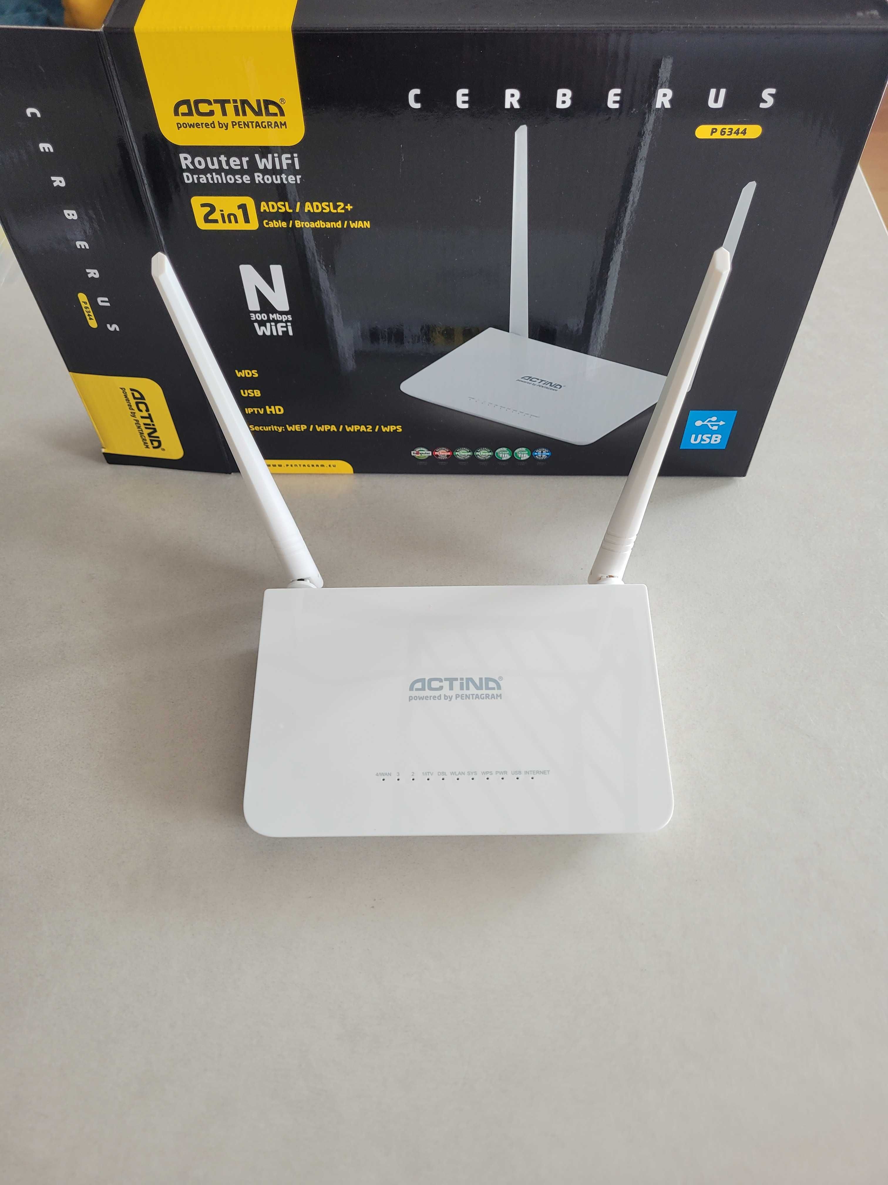Router Actina by Pentagram P6344 ADSL2, WiFi, 300M, USB