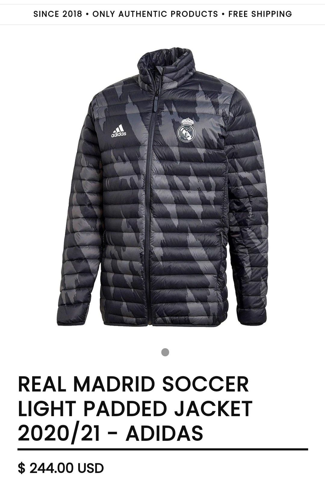 Куртка ультралегка фірми Adidas REAL MADRID  оригінал 

Розір:  S

Ста