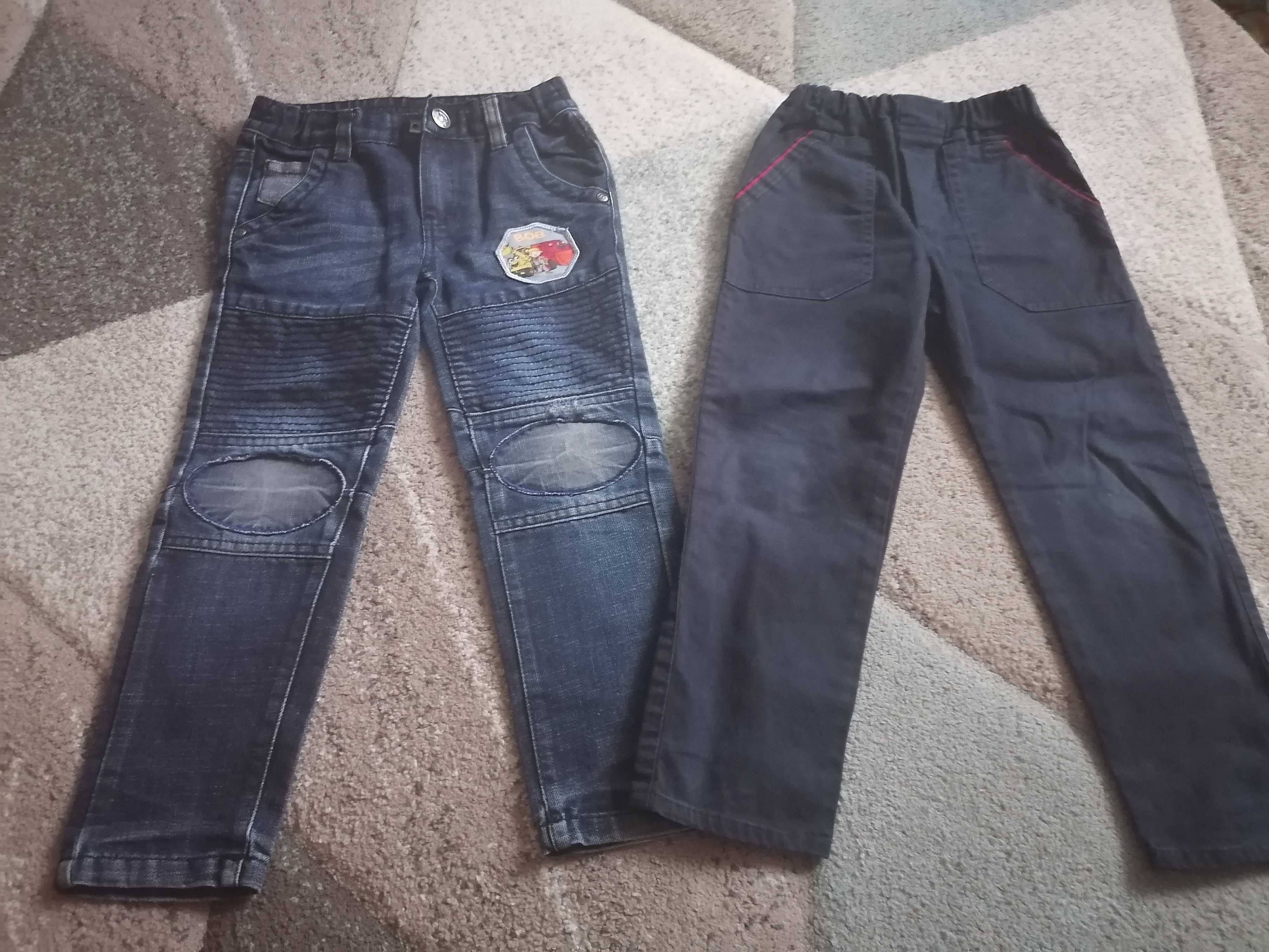 2 pary spodni jeans i wizytowe 110rozm