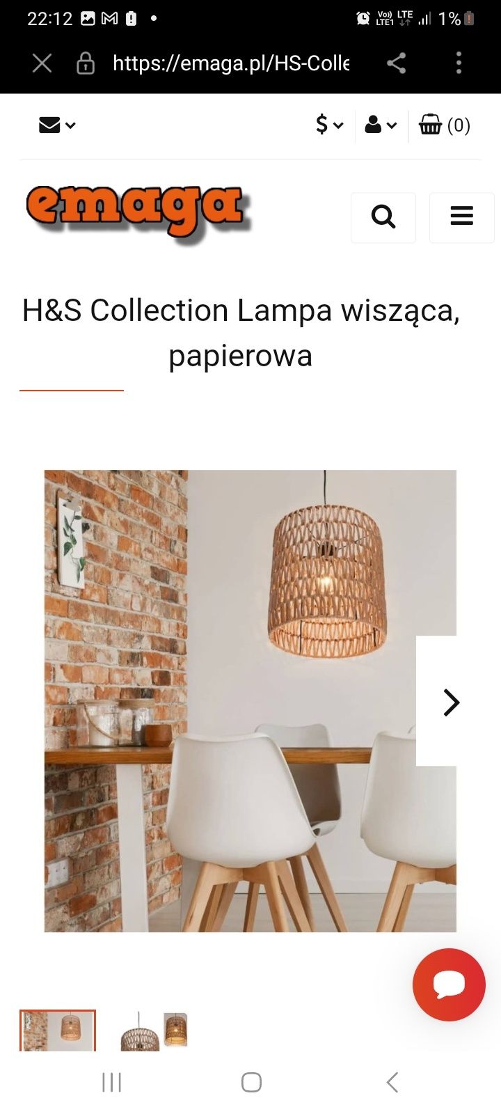 Lampa boho pleciona