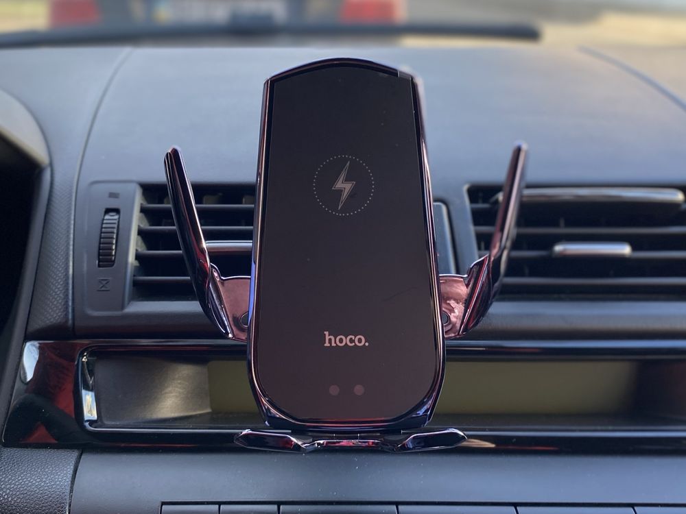 Автодердатель с беспроводной зарядкой HOCO CA202 Plus в воздуховод 15W