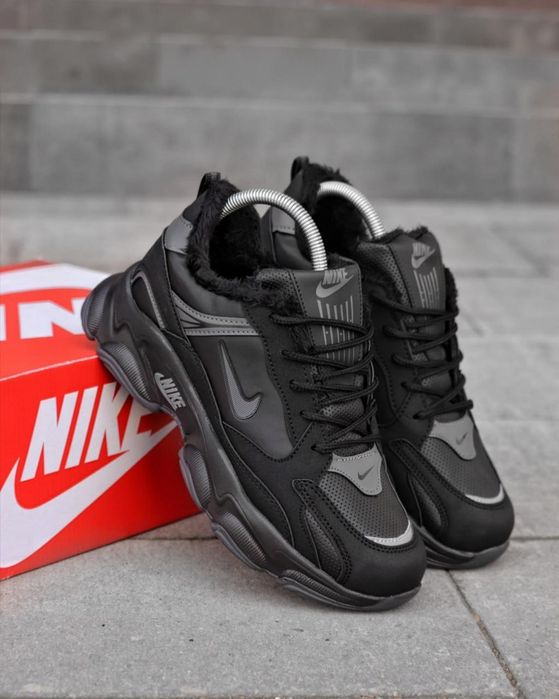 Чоловічі Зимові Шкіряні Кросівки Nike Premium Fur