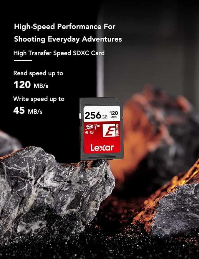 Lexar 256GB SD Karta Pamięci Odczyt do 120 MB/s