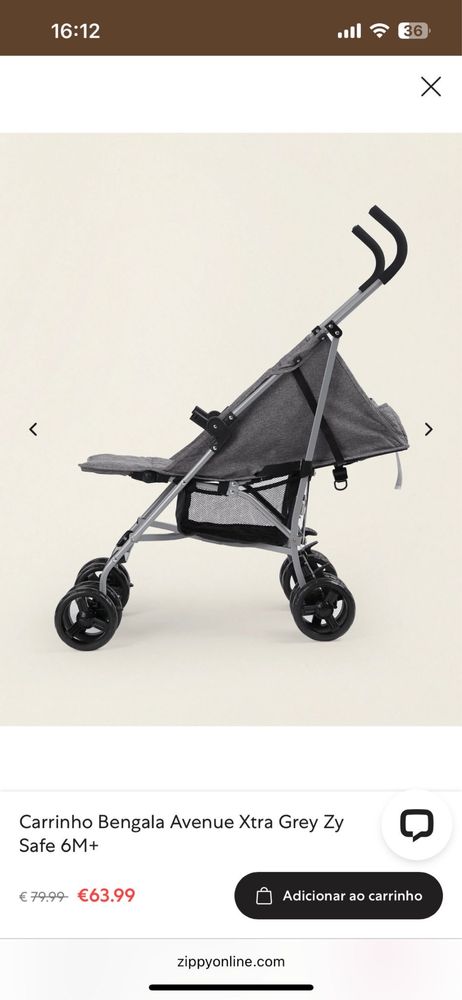 Carrinho Bebé Zippy - Até 22kg