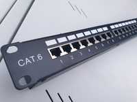 Cat 6 panel Delock 19″ panel połączeniowy sprzęgający 24 porty Cat.6