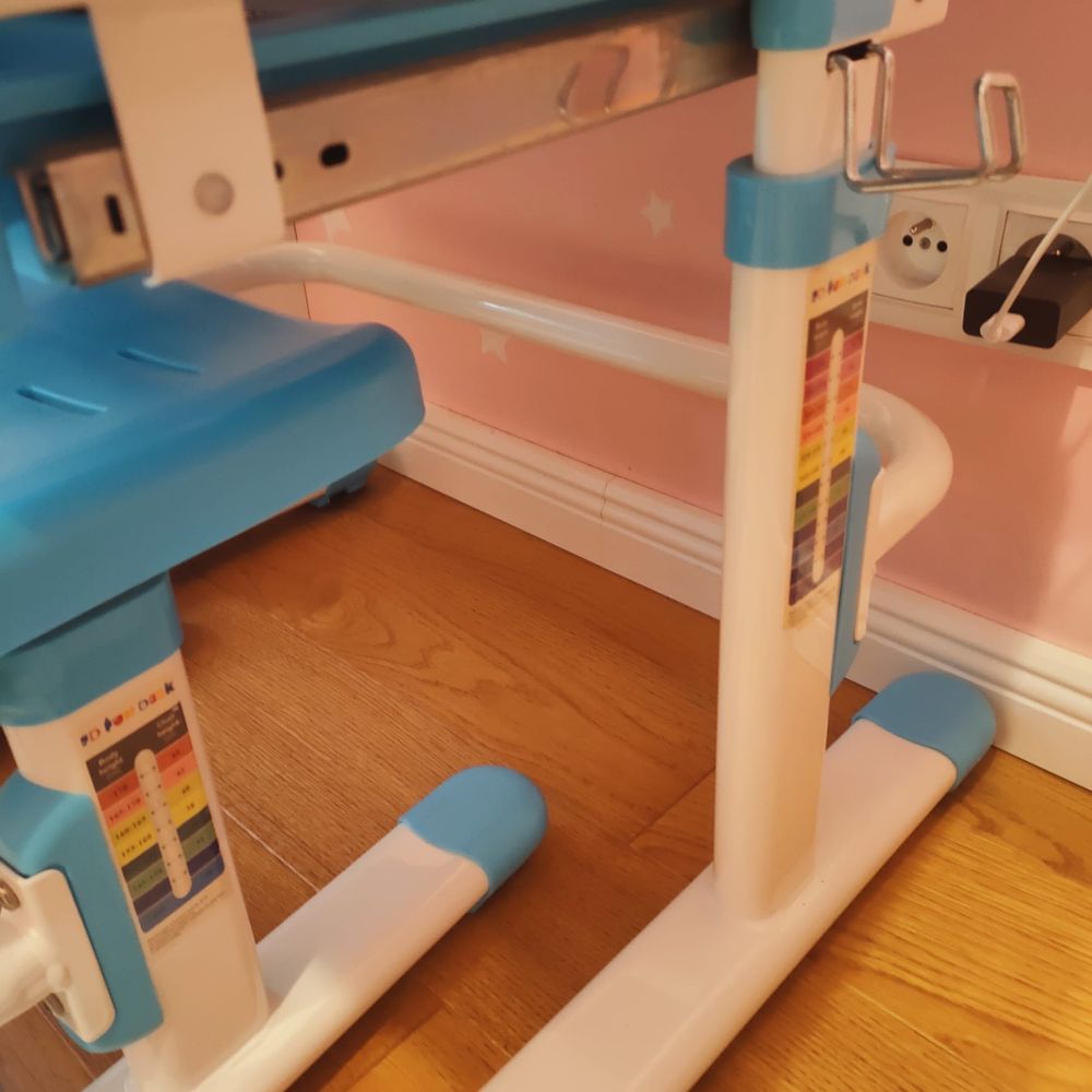 Biurko i krzesło FD Fun Desk niebieki biały
