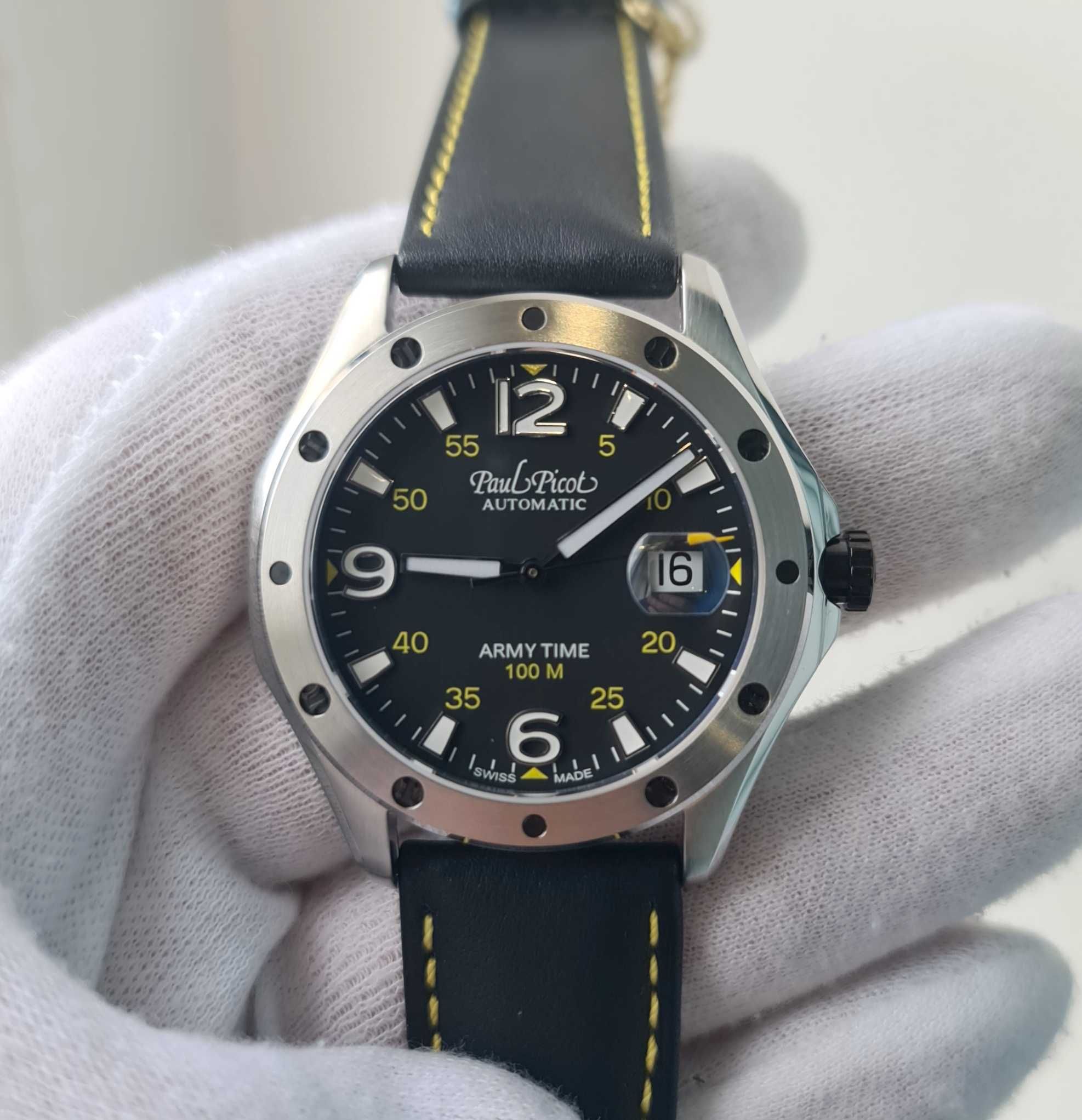 Чоловічий годинник Paul Picot Army Time Flyingstar P9153 Automatic нов