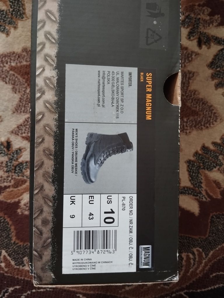 Buty Super Magnum Black rozmiar 43