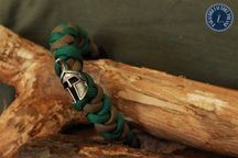 Bransoletka spartańska hełm/tarcza paracord na modelu Korona handmade