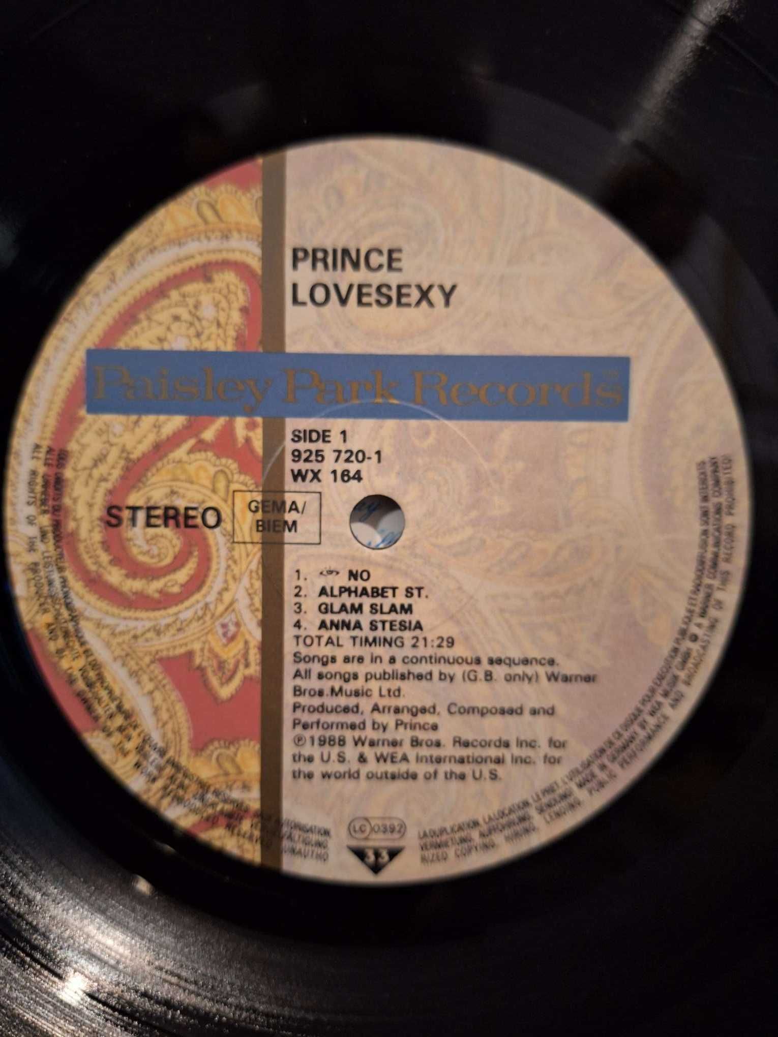 Prince – Lovesexy winyl US 1988 NM