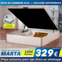 Pack Sommier Marta + Colchão 15HR 190x135