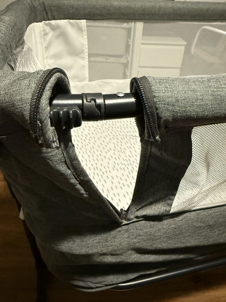 Kinderkraft Neste Grow - łóżeczko dostawne 3w1 Dark Grey