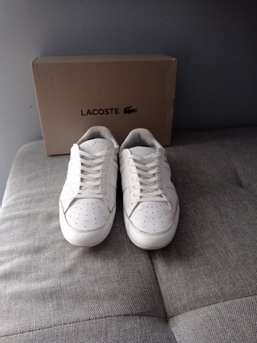 Buty Lacoste Chaymon rozmiar 44 białe skóra skórzane super męskie