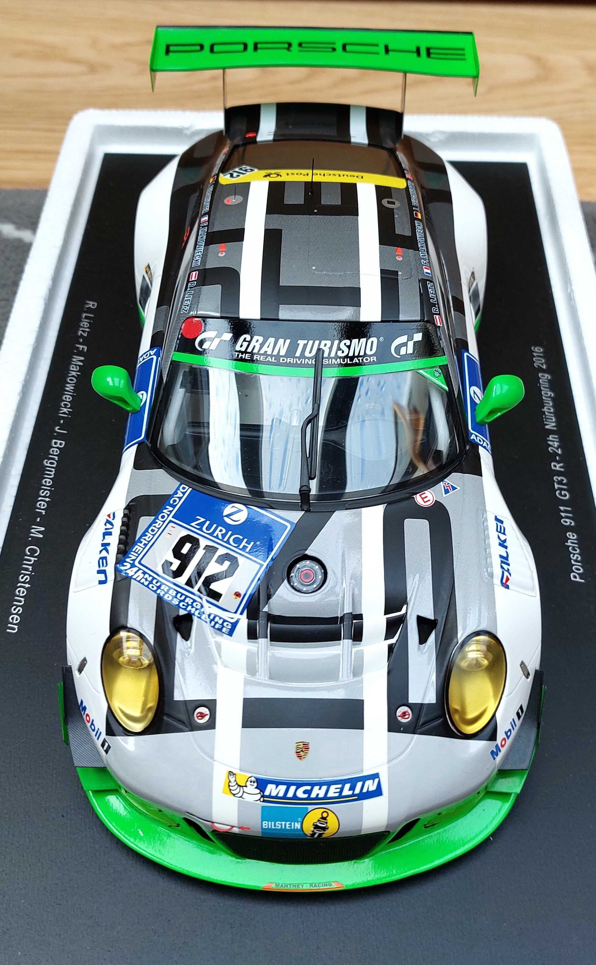 Porsche 911 991 GT3R #912 24h Nürburgring 2016 SPARK 1:18