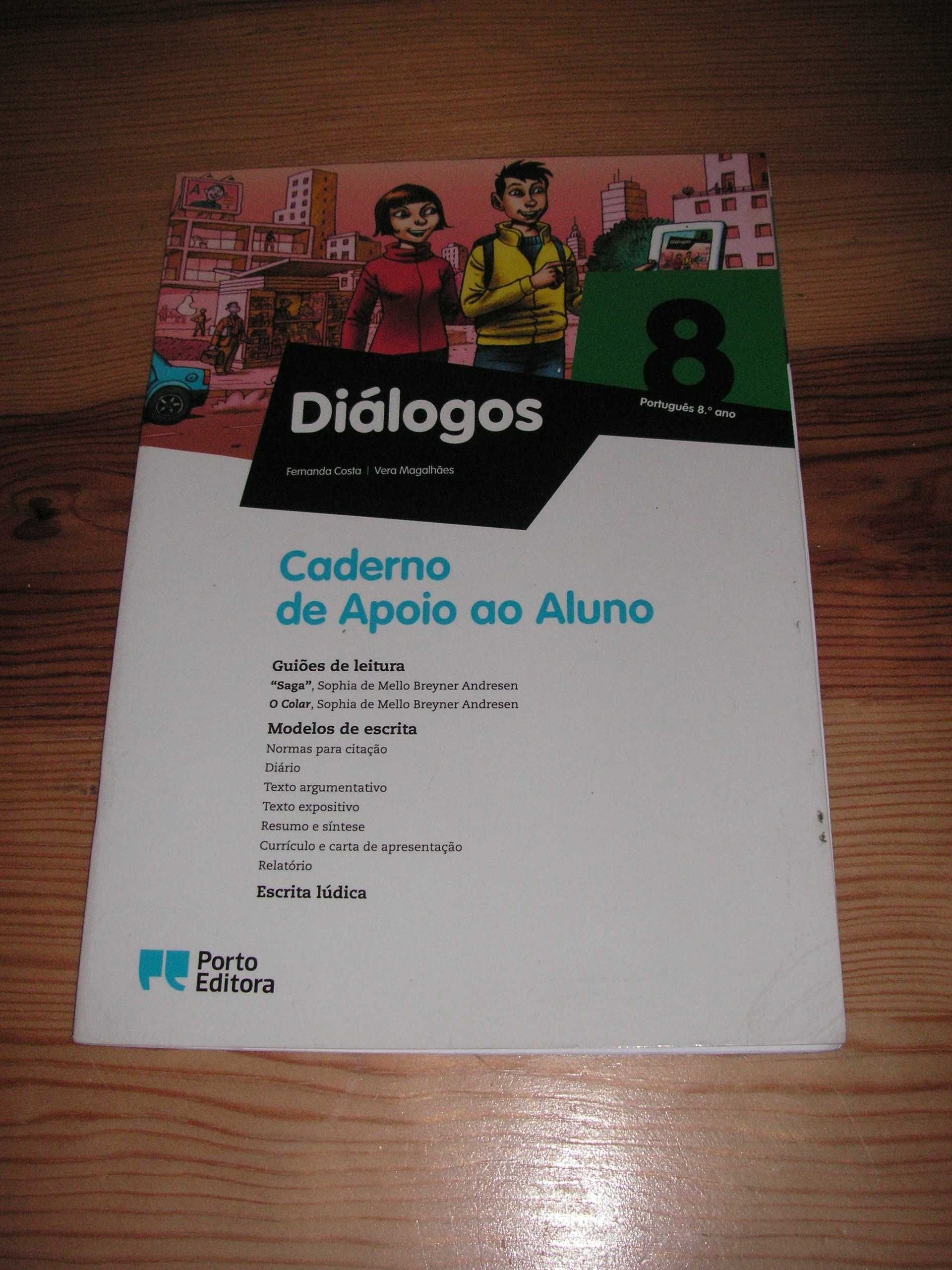 Português 8 - Diálogos - Manual, Caderno Atividades e Cad Apoio 8º Ano