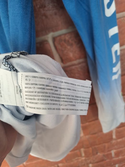 Męska koszulka z długim rękawem cienka bluza Hollister r.S
