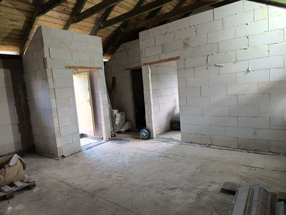 Dom Stan Surowy Zamknięty Nowe Miasto Lasy Zalew