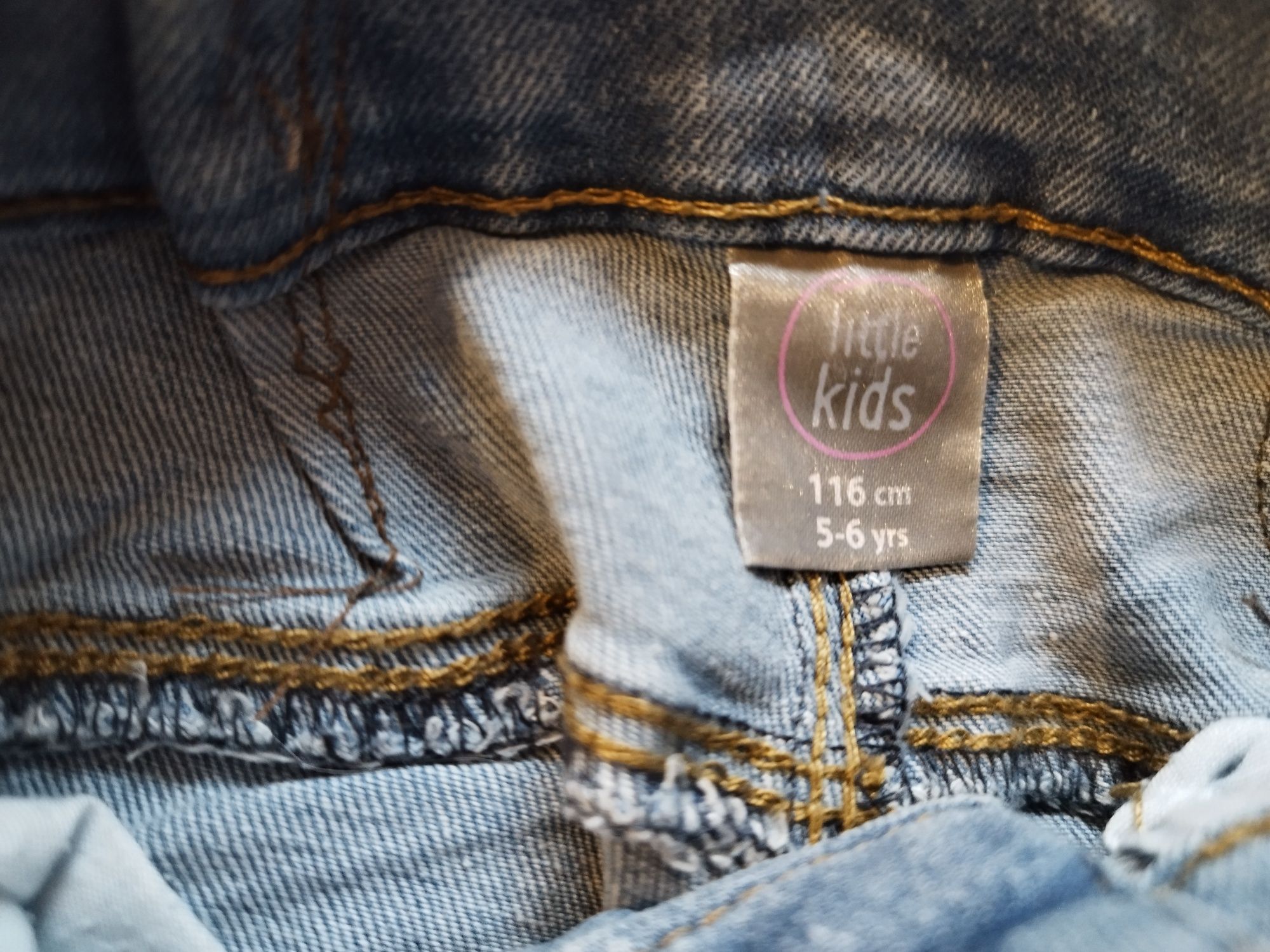 Spodnie jeansowe dla dziewczynki 116 jak nowe