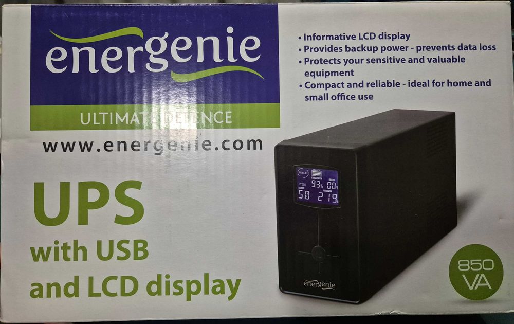 ДБЖ EnerGenie Pro 850 VA LCD (EG-UPS-032) 510 Вт Новий акумулятор