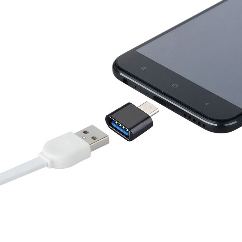 Переходник OTG USB — Type C USB (мама) — Type-C (папа), Type C - USB