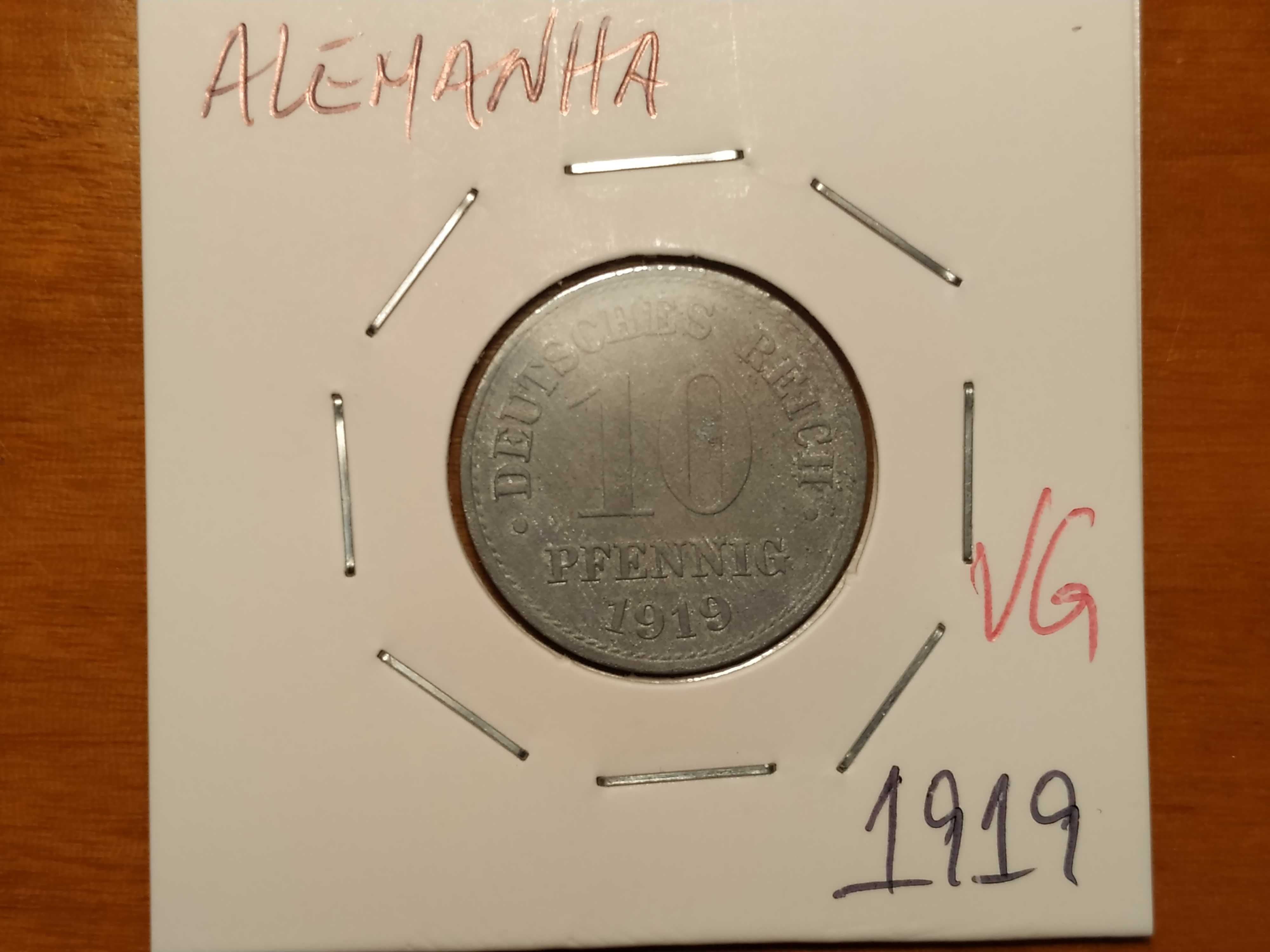 Alemanha - moeda de 10 pfennig de 1919 (VG)