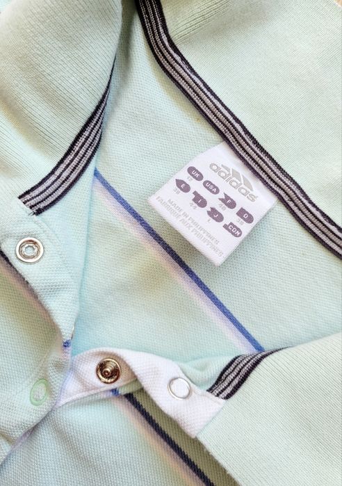 Koszulkadamska  polo miętowa Adidas pasuje na rozmiar 36/38