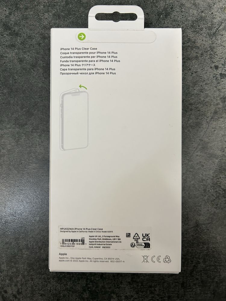 Чохол Apple iPhone 14 Plus Clear Case with MagSafe MPU43ZM/A Оригінал