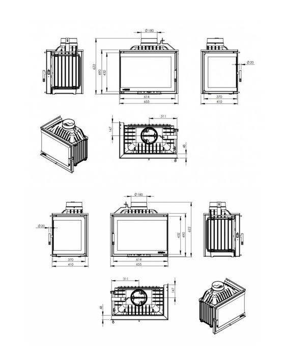 KOMPLETNY Kominek z montażem i NAJLEPSZYM Wkładem na rynku