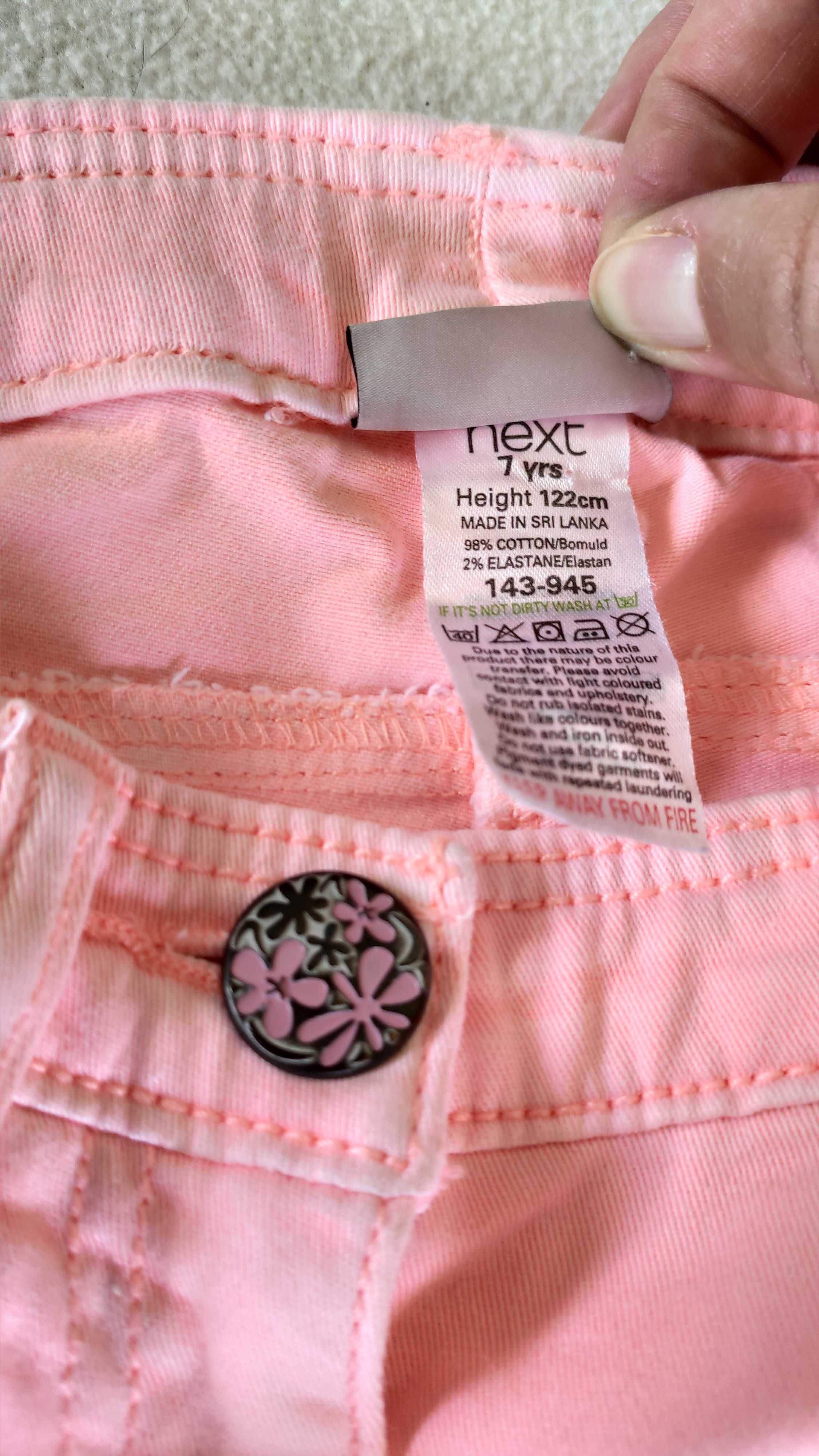 H&M, NEXT spodnie rurki bluzka zwiewna, Zestaw wiosenno-letni, r.122