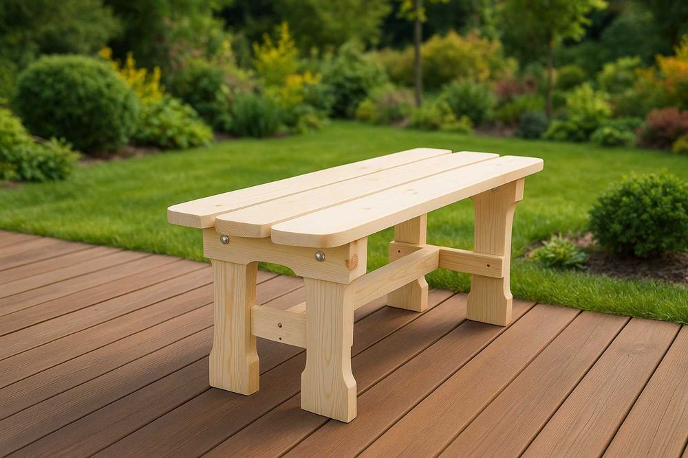 ławka ogrodowa 120 cm balkon taras  meble ogrodowe solidna