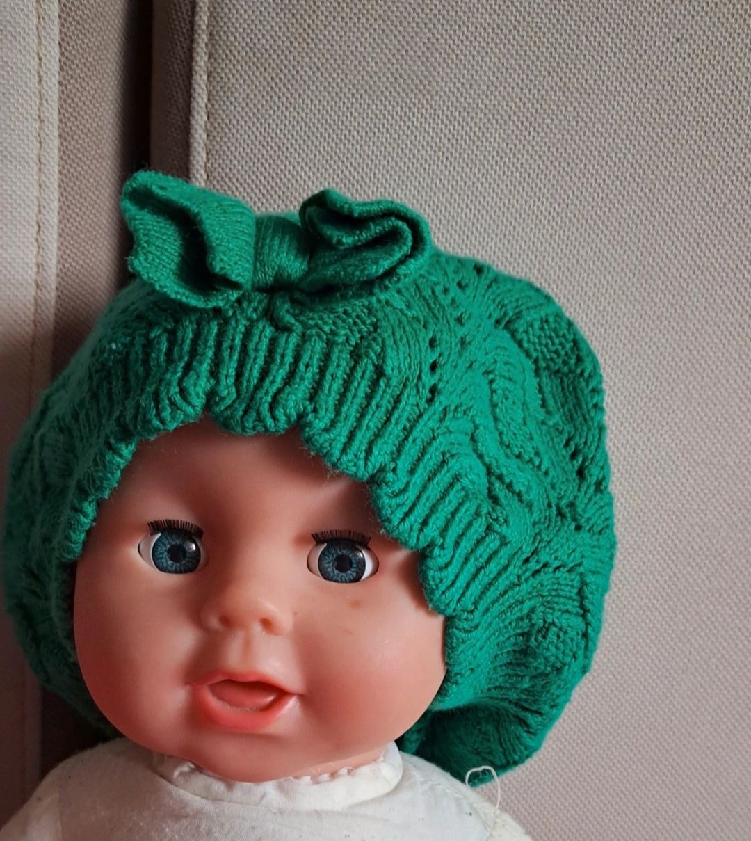 Czapka beretka zielona 74/80