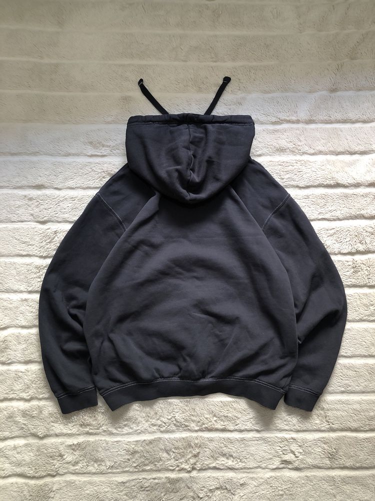 ZARA (S) Basic Oversized Box Fit Hoodie мужское худи серое флис кофта