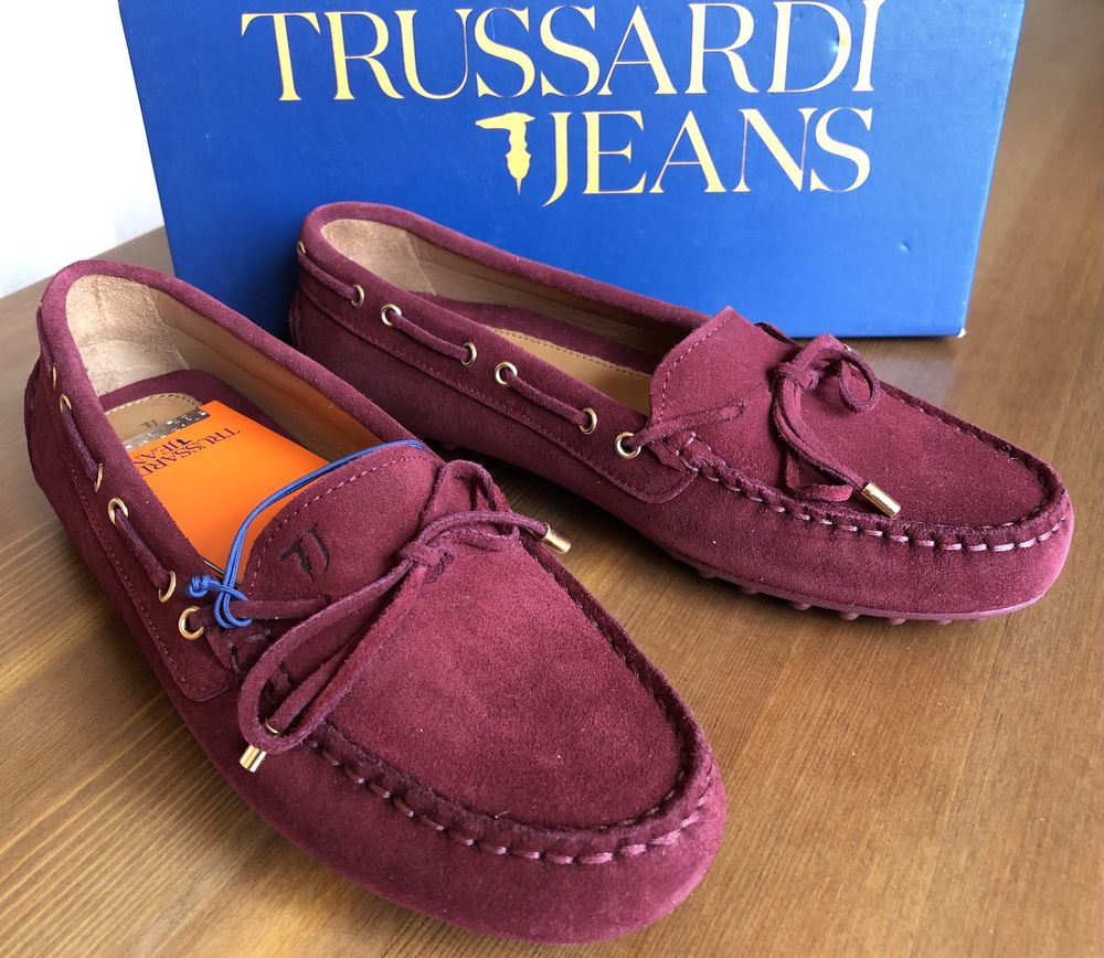 Trussardi Jeans, 100% оригинальные мокасины из замши, р. 37 (24,5 см)