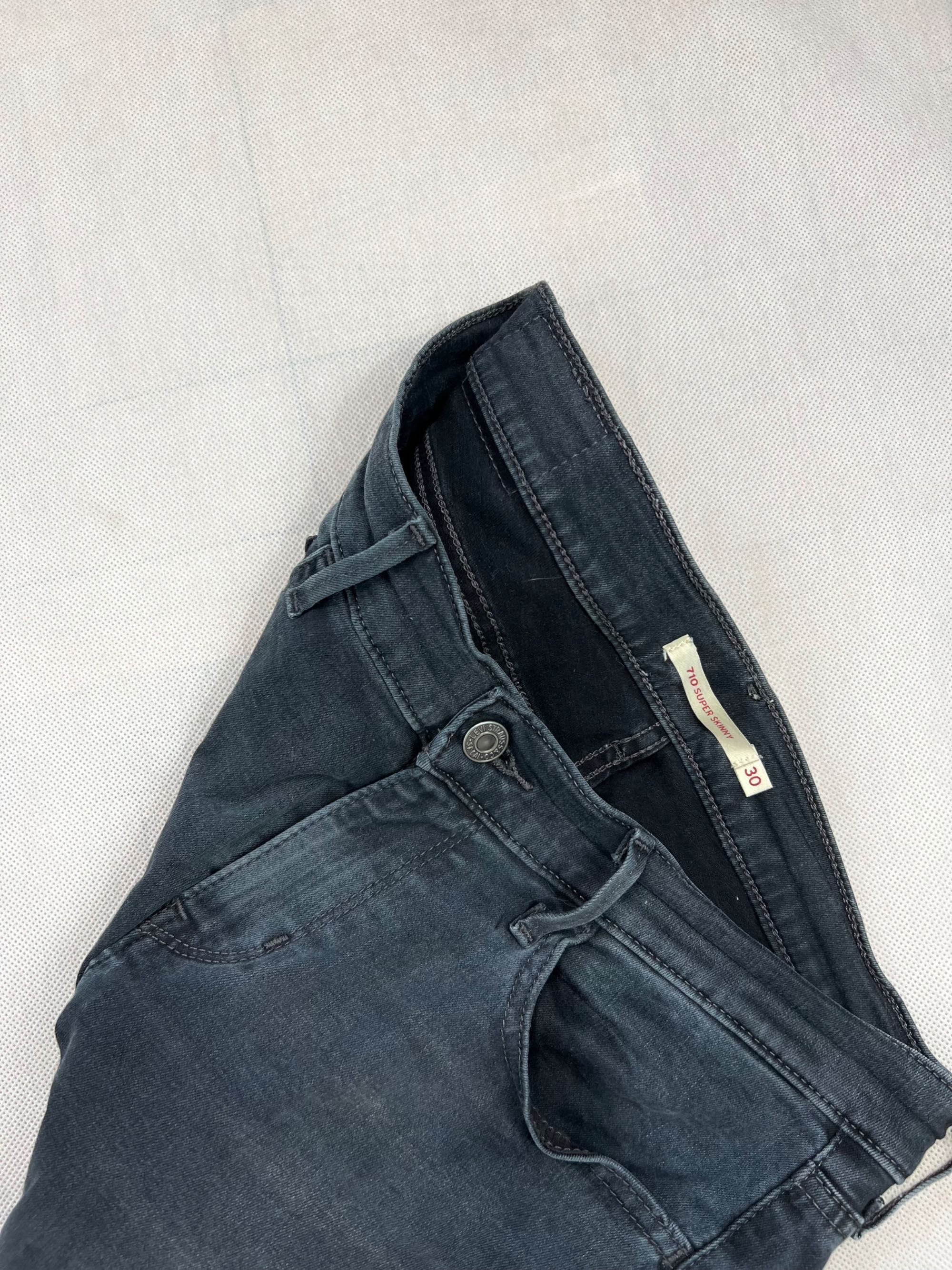 Spodnie Levi’s 710 Super Skinny Damskie Black Tag